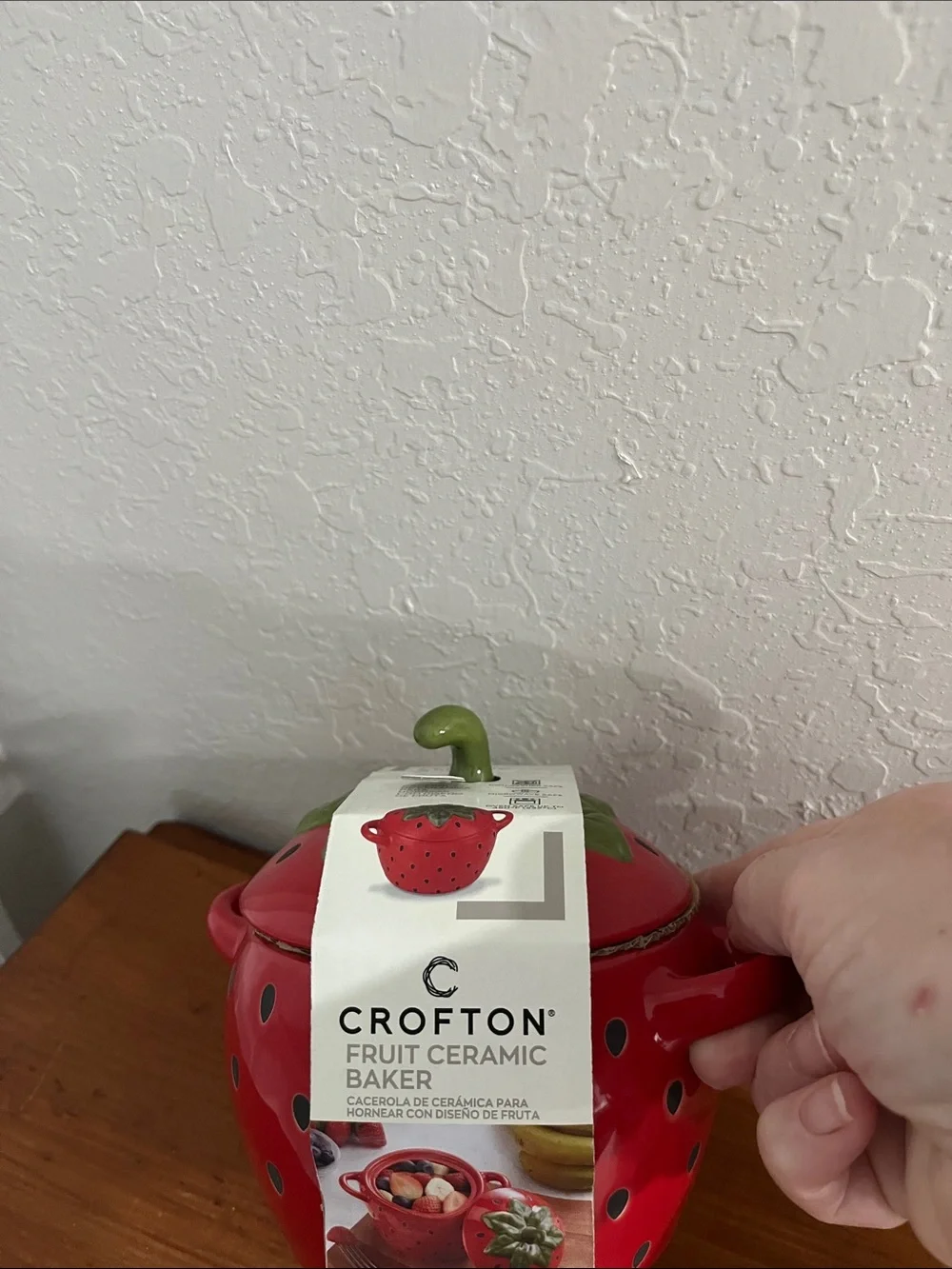 Ceramic Strawberry Baker Enamel finish by Crofton Oven to Table